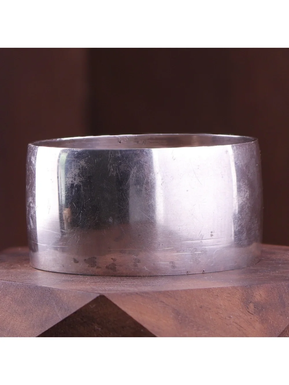 Vintage 1955 Mid-Century Sterling Silver 40g Napkin Ring - Engraved VF Monogram